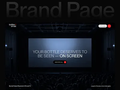 Website Redesign for Product Placement in Film branding corporate website design design site designsite landing page ui ux ui web design