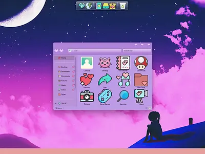 Baby Girl SkinPack for Windows 11 and 10 graphic design skin skinpack theme ui