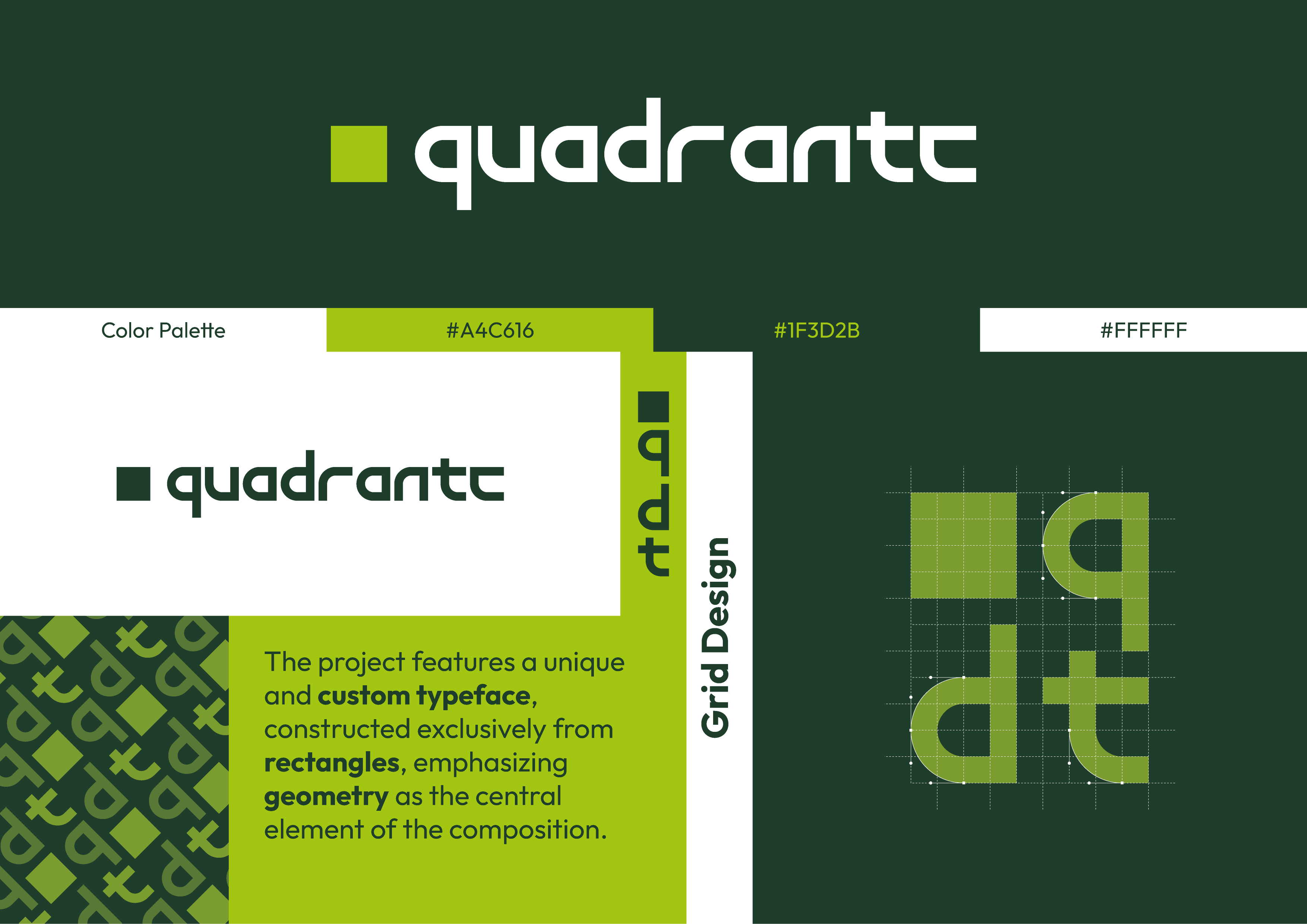 Logo Design - quadrante branding custom typography design geometry graphic design grid design illustrator logo minimalist vector