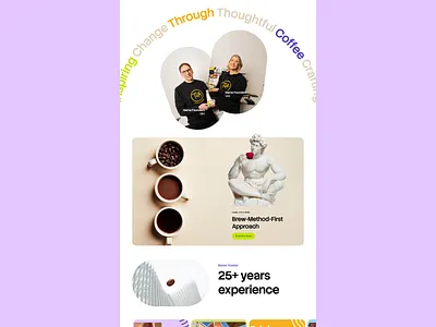 Story about page app clean coffee design desktop flat layout product story team ui ux web