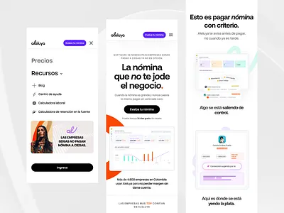 Mobile UI ai app branding call to action clean dashboard design flat hero illustration layout mega menu payroll ui ux web
