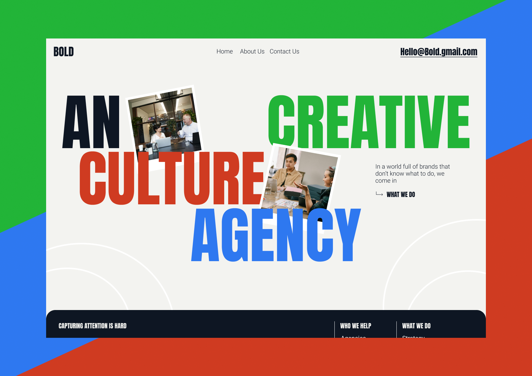 BOLD - Creative Agency Hero branding colours creative creative agency figma hero modern ui