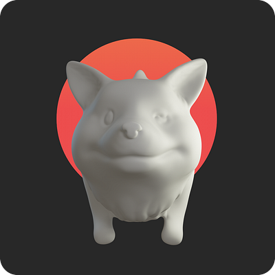 smile dog 3d motion graphics 插图