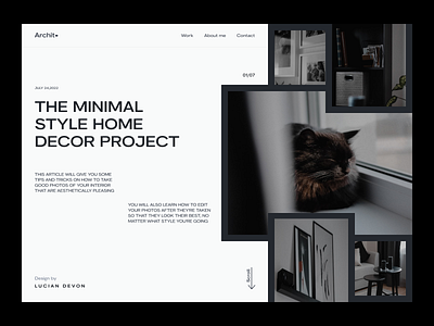 Archit Concept - Detail Blog Page minimalism ui visual design
