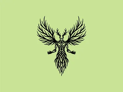 Human Roots Logo abstract animal antlers branding combination connection deer design graphic design human illustration logo mythology roots spirituality tree vector