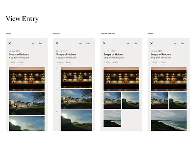 Image layouts app journal layouts minimalist simple ui