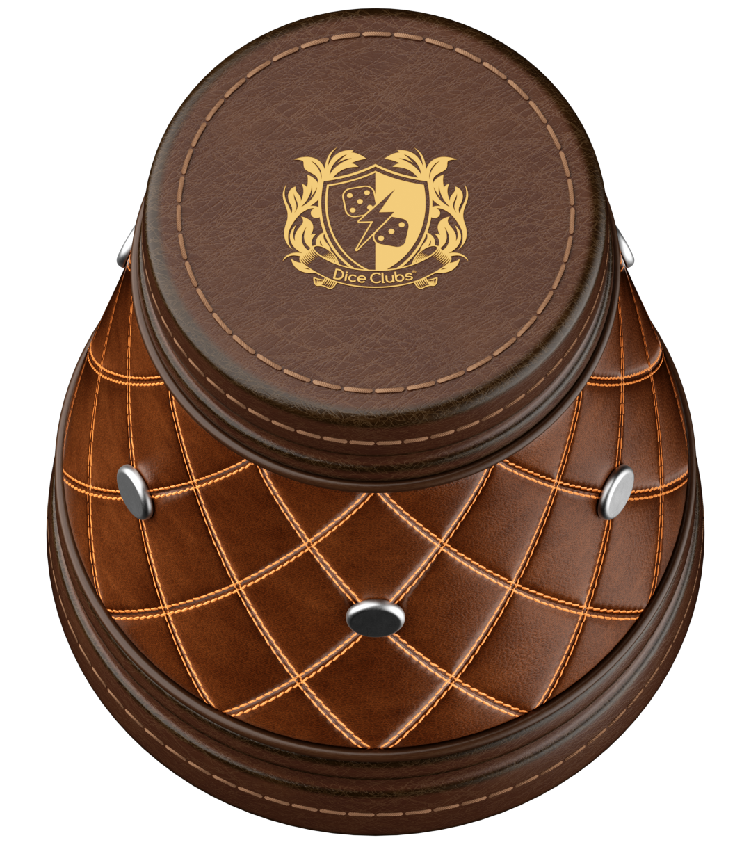 Dice Shaker Design - Game Logo 3d branding crafted design dice game dice shaker digital art elegant game game art game icon icon illustration leather logo logotype mobile game noai render texture