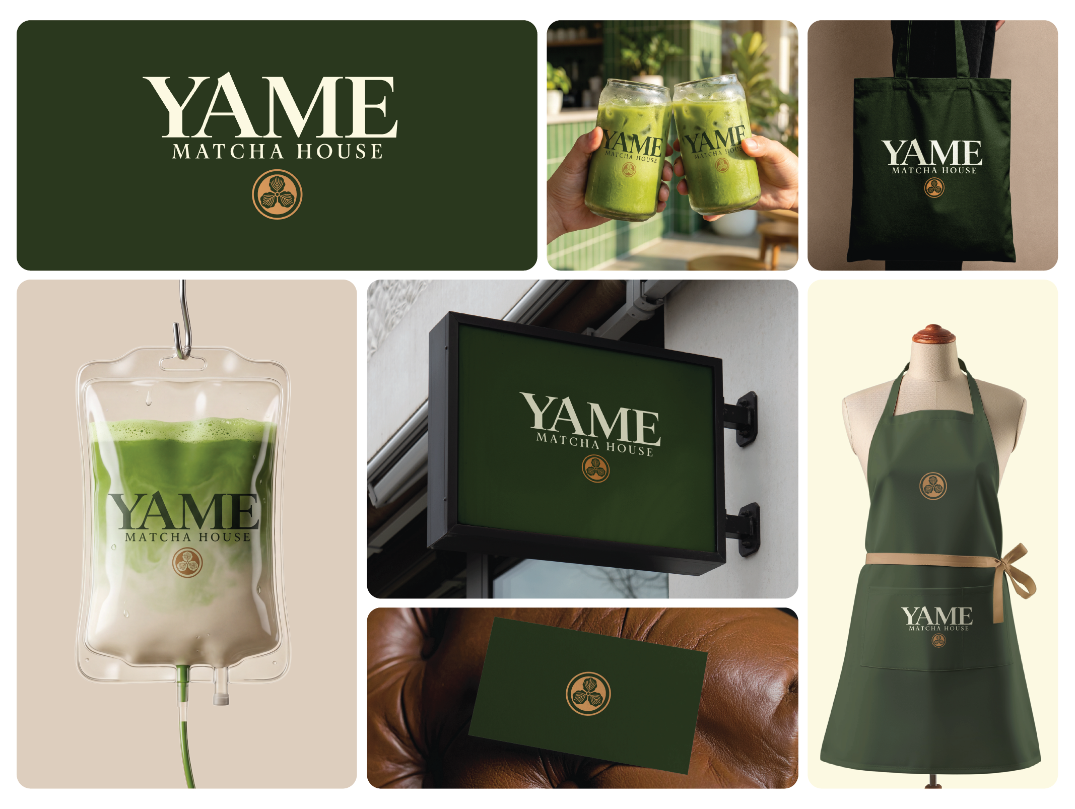 Logo & Visual Identity for Yame Matcha House brand identity branding cafe logo cafe restaurent logo coffee coffee shop create create logo creative matcha logo logo design logo maker matcha branding mathca mathca logo mathca visual identity minimalist logo modern logo shop logo visual identity