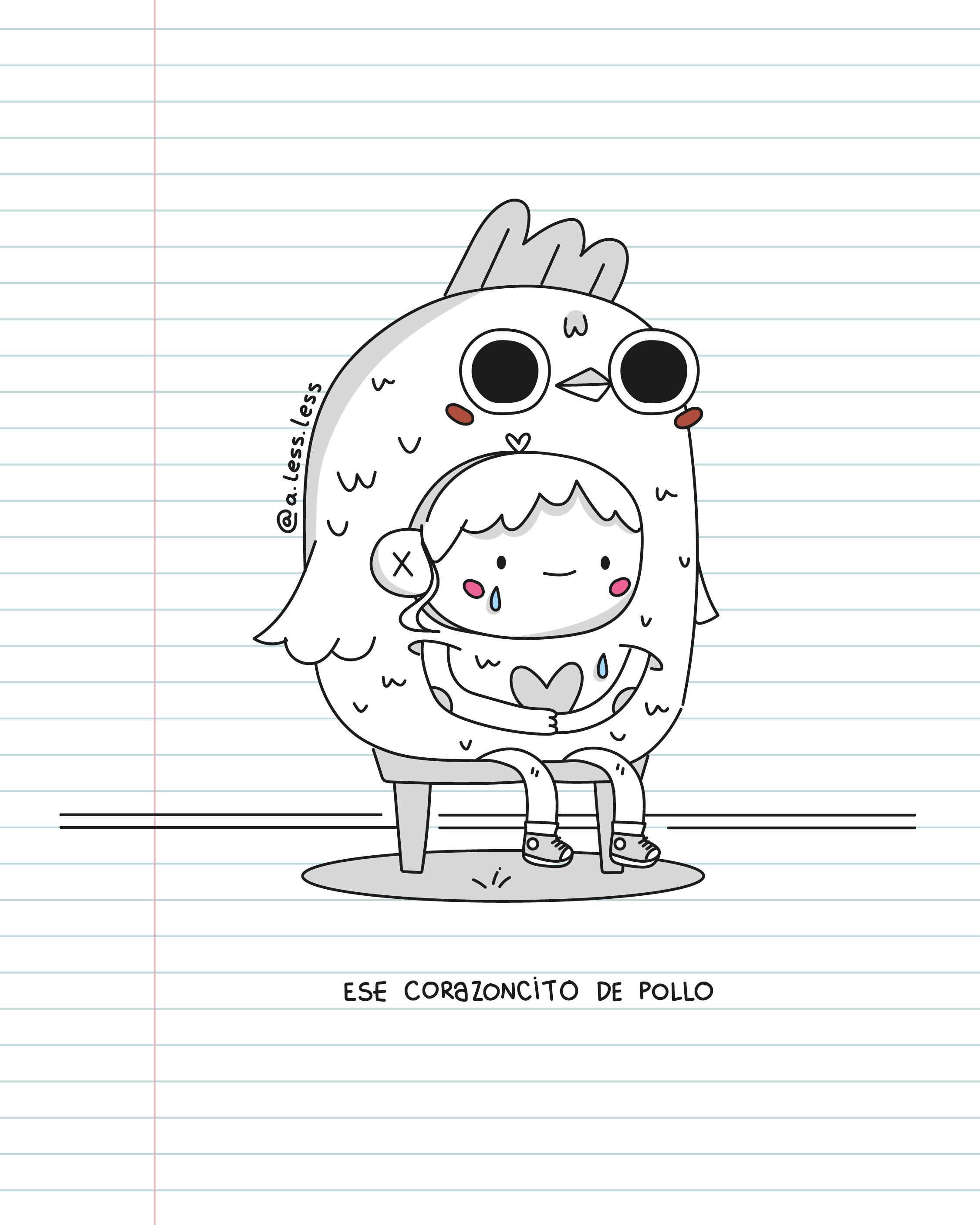Ese corazoncito de pollo cartoon comic graphic design illustration sketchbook vector