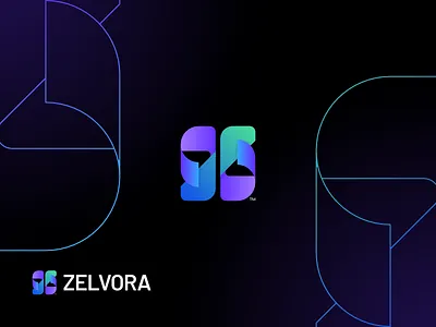 ZEVLORA abstract icon automation branding colorful design digital platform gradient graphic design integration lettermark logo minimal modern modern logo tech startup technology workflow zelvora