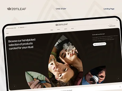 Curated Lifestyle Marketplace Design branding landing page ui ux web design website