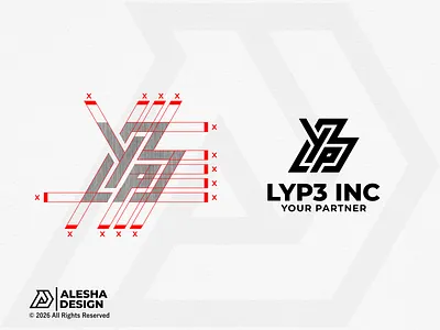 LYP3 Logo Design For Sale 3 logo awesome branding design graphic design inital initials inspirations logo lyp logo mark modern monogram p logo smart y logo