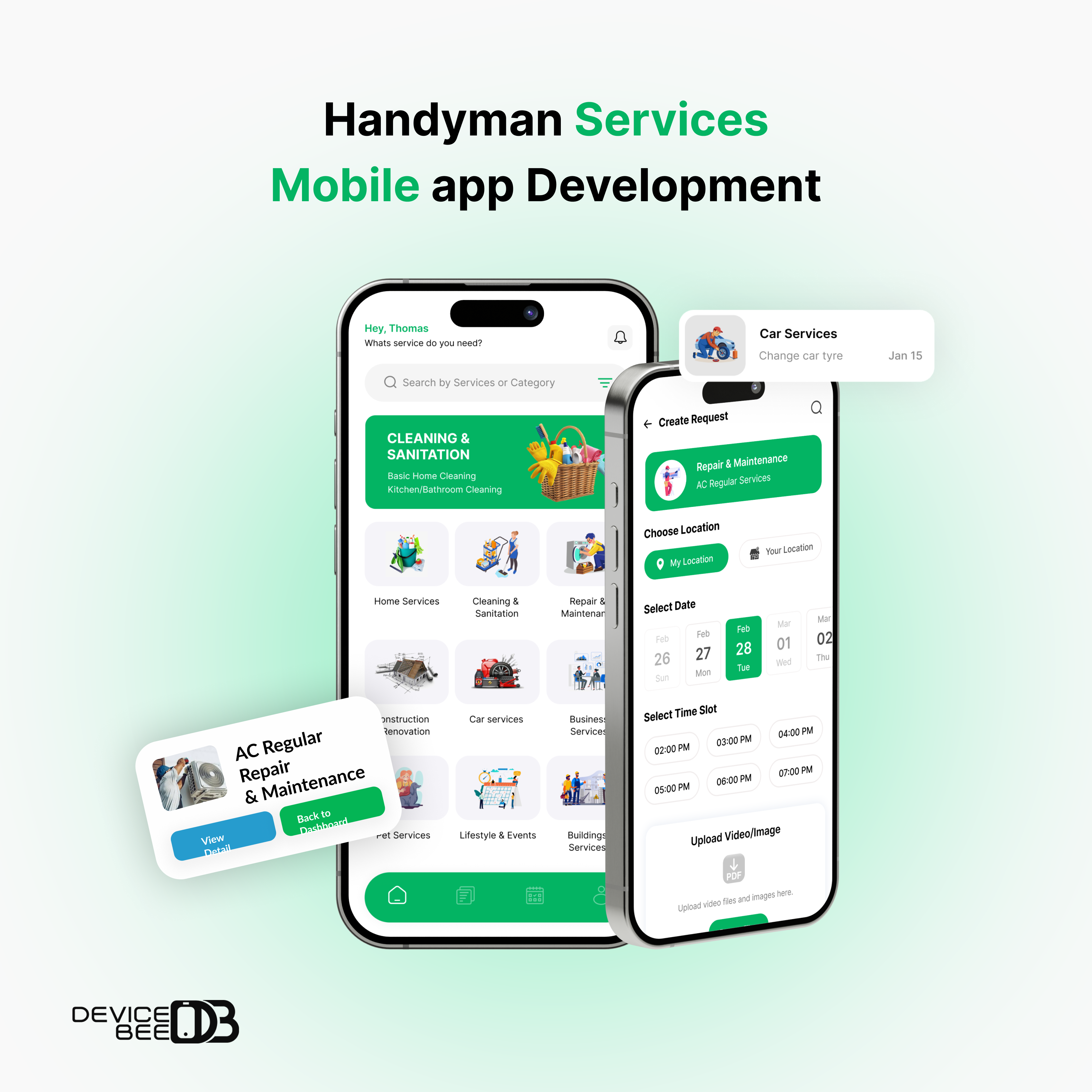 Super App for Home Services - DeviceBee app development dubai devicebee home service app on demand app dubai urban close app