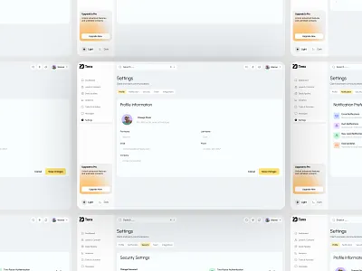 CRM Dashboard – Settings Experience Design design interface product saas startup ui ux web website