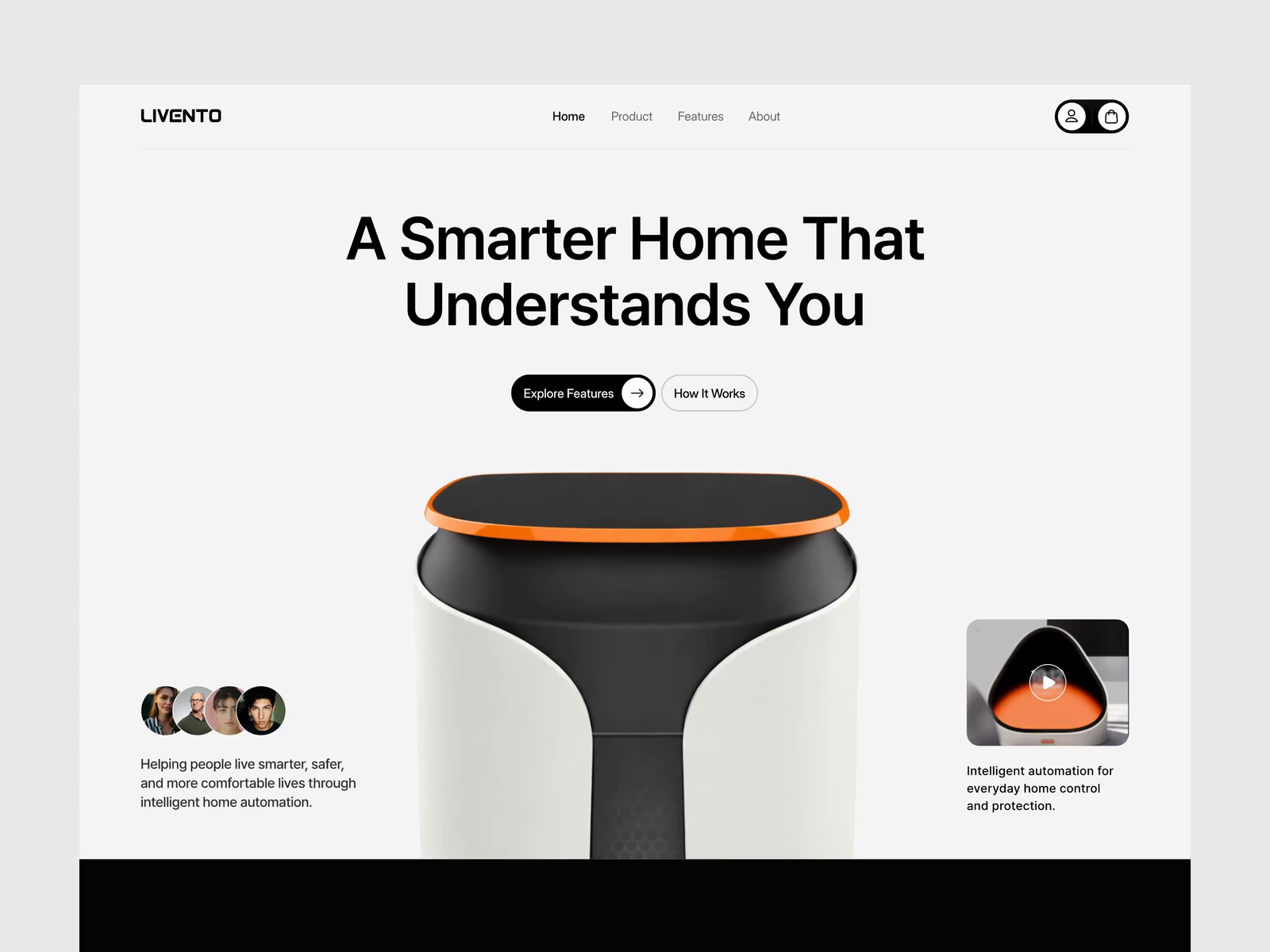 Example of Smart Home Website Design | AI-Powered Home Automation Concept