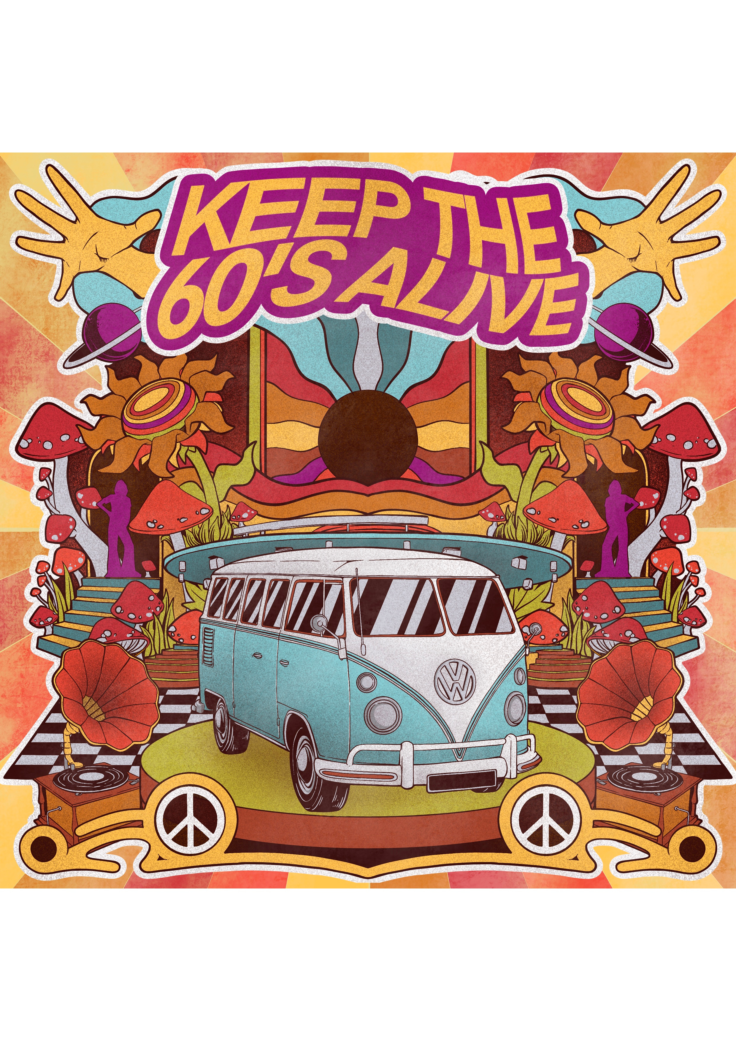 Keep the 60’s alive 60s apparel apparel design cars classic clothing clothing design creative design illustration illustration art illustrator music poster design poster illustration retro t shirt t shirt design vintage