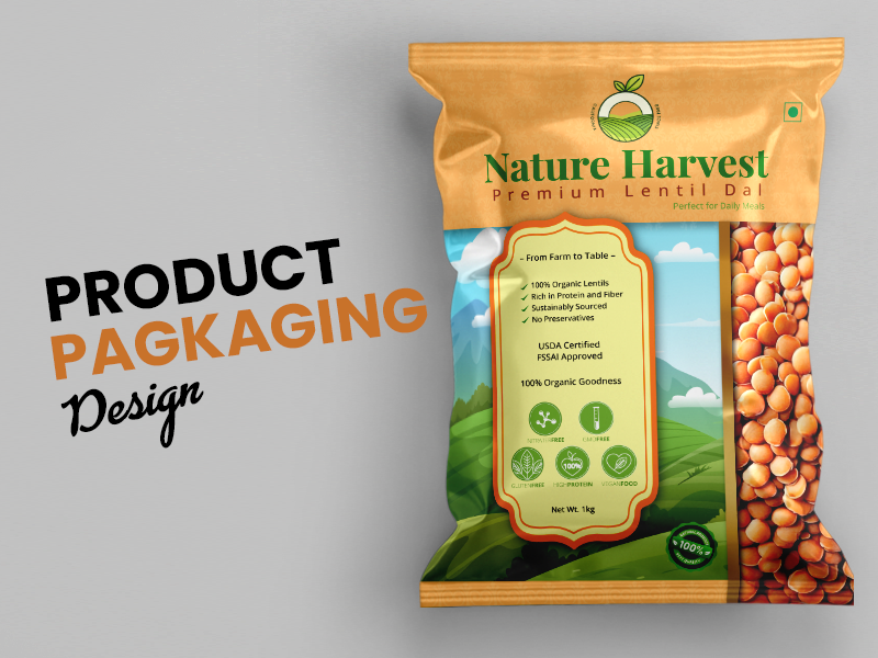 Nature Harvest Lentil Dal Packaging | Premium Organic Food Pouch brandidentity branding creativebranding creativepackaging designinspiration designixa fmcgdesign foodpackaging graphic design labeldesign logodesign mockupdesign organicfood packagedesign packaging packagingdesign packaginginspiration pouchpackaging productdesign