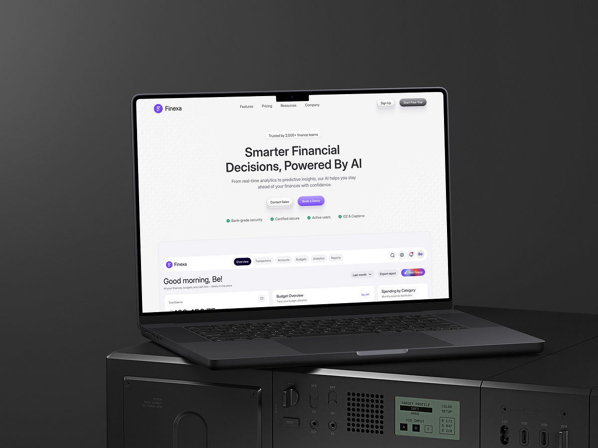 Finexa – AI Finance Platform Landing Page Image 4