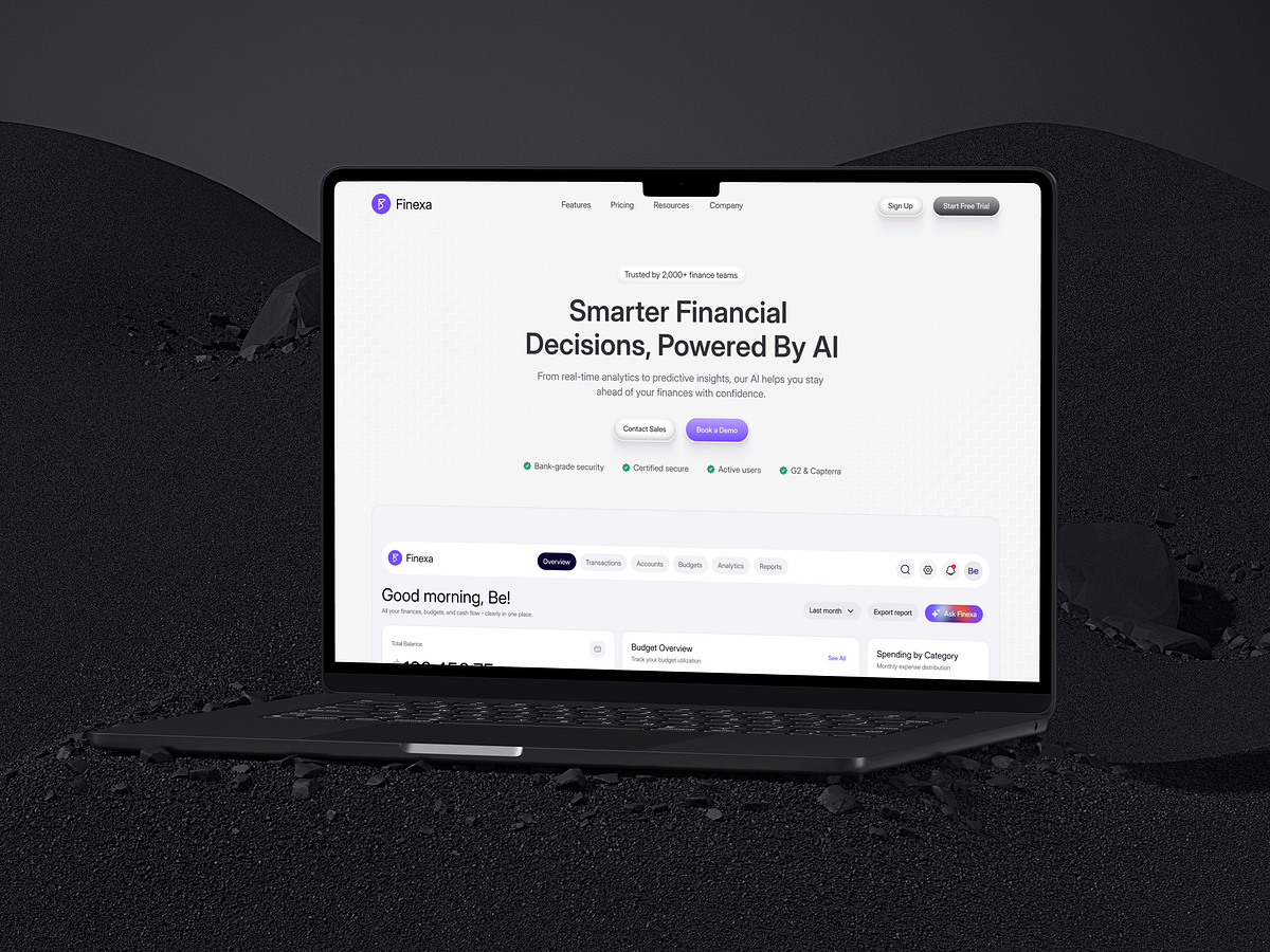 Finexa – AI Finance Platform Landing Page Image 5