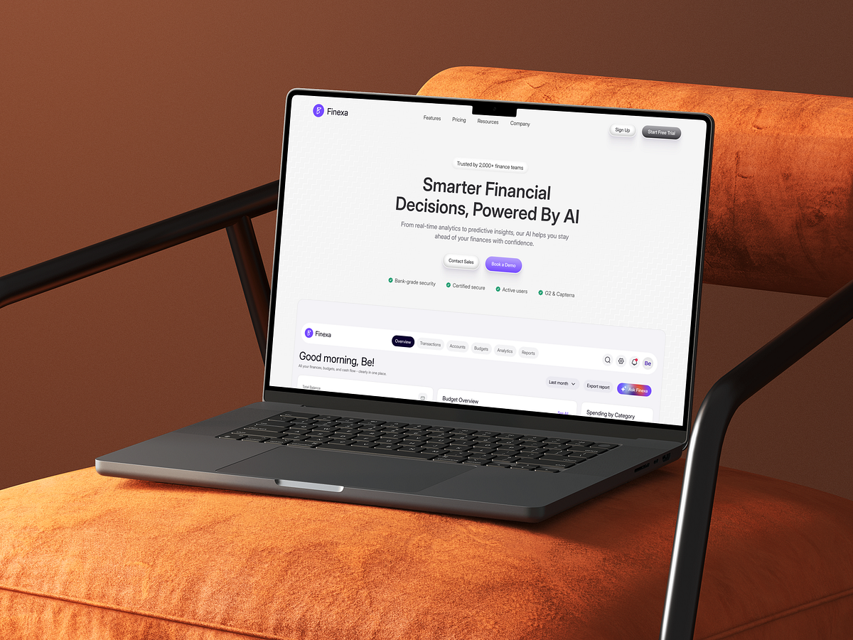 Finexa – AI Finance Platform Landing Page Image 7