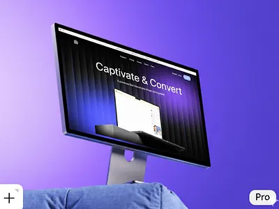 SaaS Landing Page Design – Captivate & Convert | Minimalist Web conversion design creative ui dark mode dashboard landing page macbook mockup minimalist ui modern web product design purple aesthetic responsive web saas design tech startup uidesign uiux web design website mockup