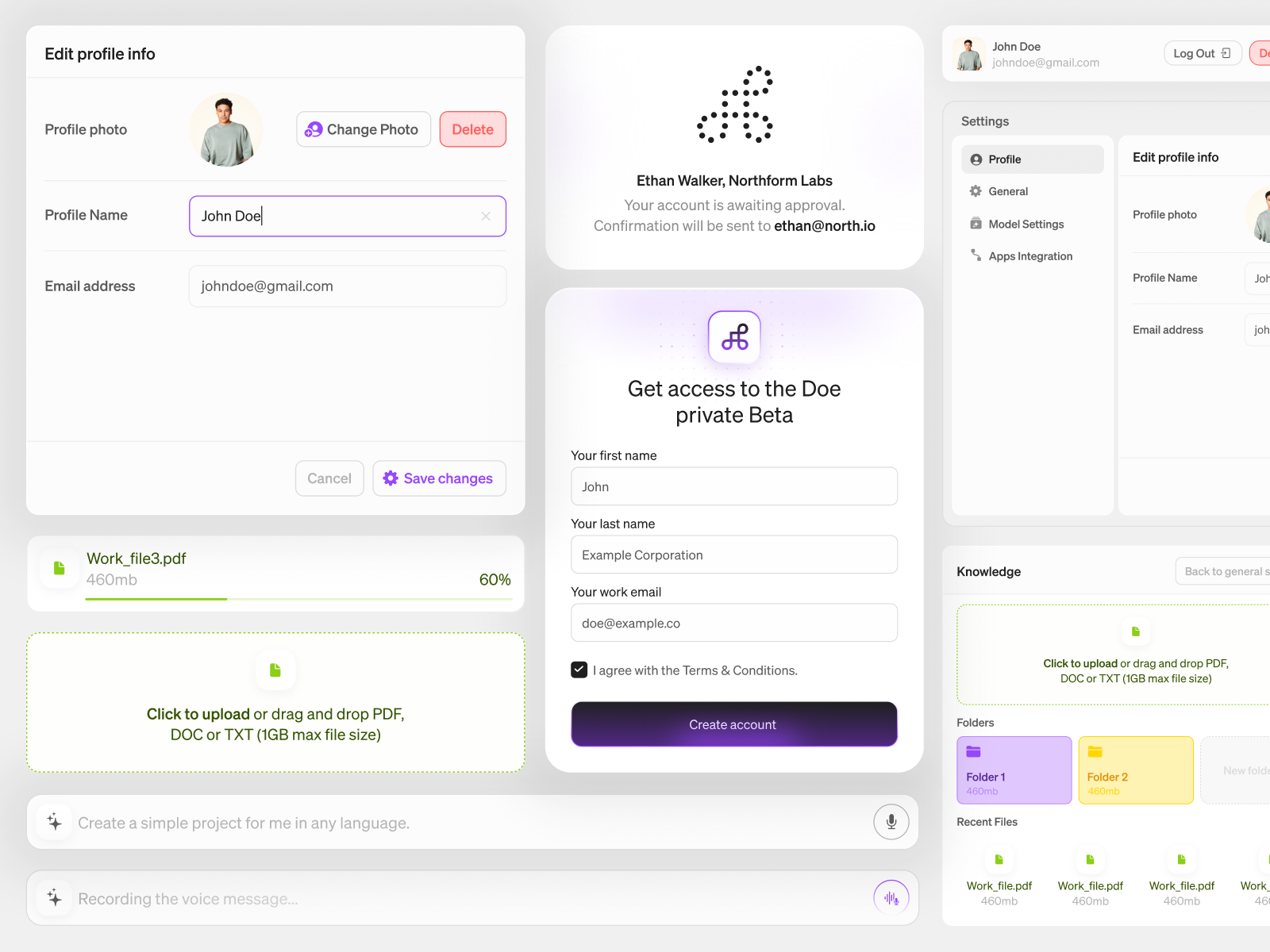 AI SaaS Dashboard UI Design ai dashboard ai interface ai workspace app design assistant ui chat interface chatbot ui design showcase design system file manager ui intelligent ui knowledge base platform design product design saas design ui inspiration user experience web app design web application workspace design