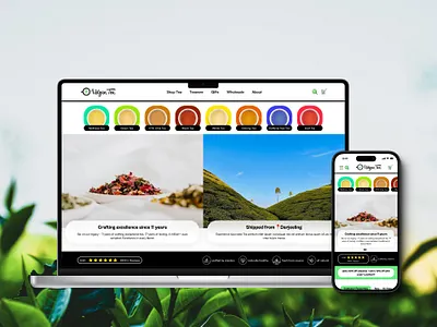 E-Commerce Website Redesign for a Premium D2C Tea Brand appdesign branding figma framer framer expert graphic design landing pages logo packaging design photoshop ui ux web design website design