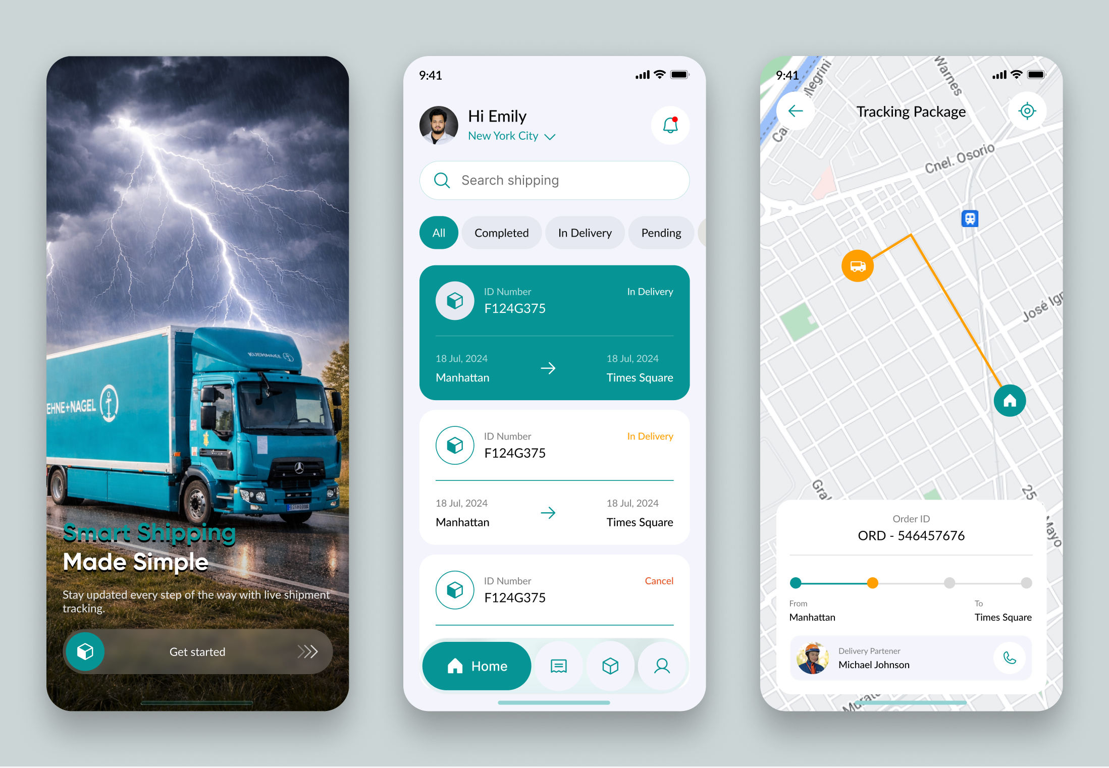 Smart Shipping Mobile App UI, Logistics Tracking Experience app design branding dashboard design dribbble figma logistics mobile app mobile app design mvp product design saas shipment tracking ui ui design ui ux design user interface ux design