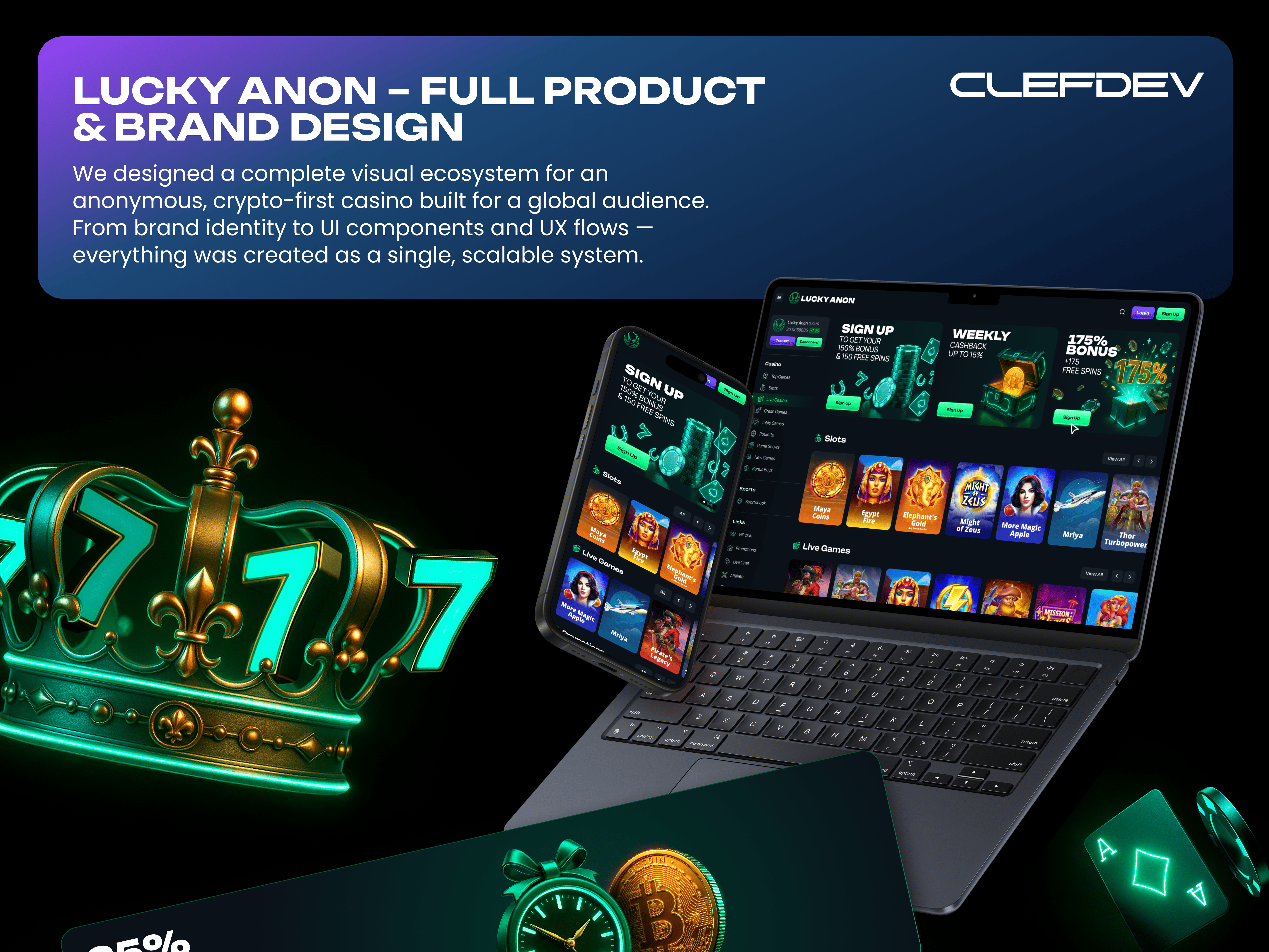 Branding and Design for Crypto Casino