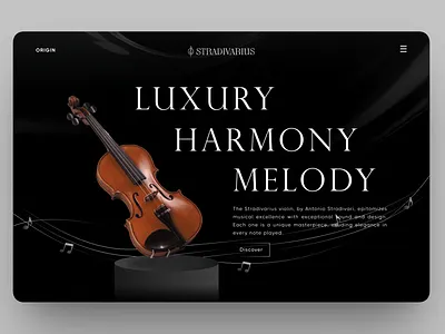STRADIVARIUS — The Sound of Perfection Website branding graphic design ui uiux violin website