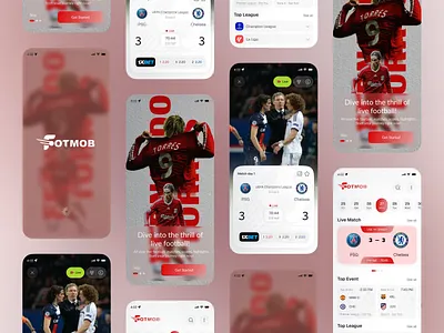 Football Live Score Mobile App – 2026 UI Concept appdesign figmadesign footballapp livescore mobileapp product design saasdesign sportsapp sportsui uidesign uxdesign