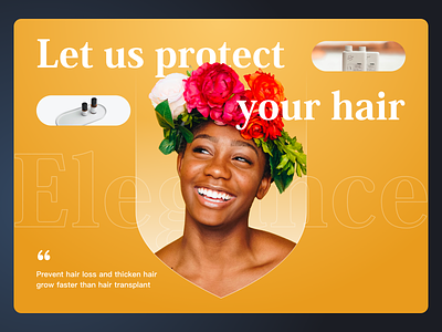 Hair Propaganda banner advertise app banner black person branding complexion cosmetic design graphic design hair follicle illustration logo medical beauty ui
