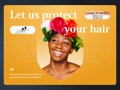 Hair Propaganda banner advertise app banner black person branding complexion cosmetic design graphic design hair follicle illustration logo medical beauty ui