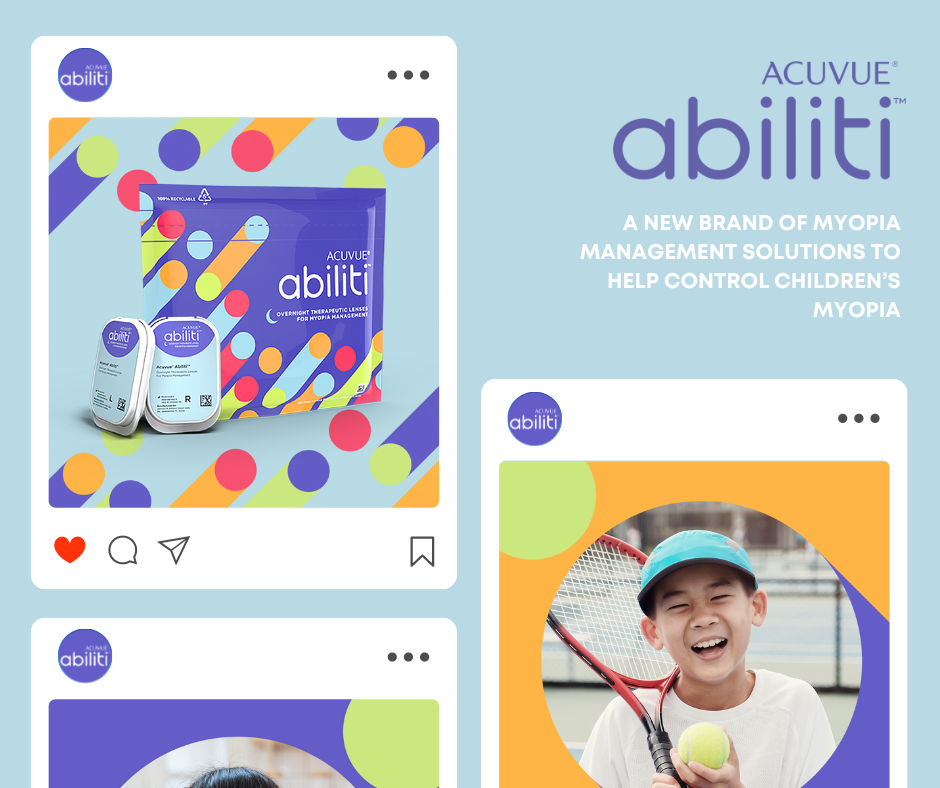 Social Media Designs for Acuvue Abiliti acuvue abiliti branding children facebook design graphic design instagram design johnson johnson kids myopia smm social media social media design