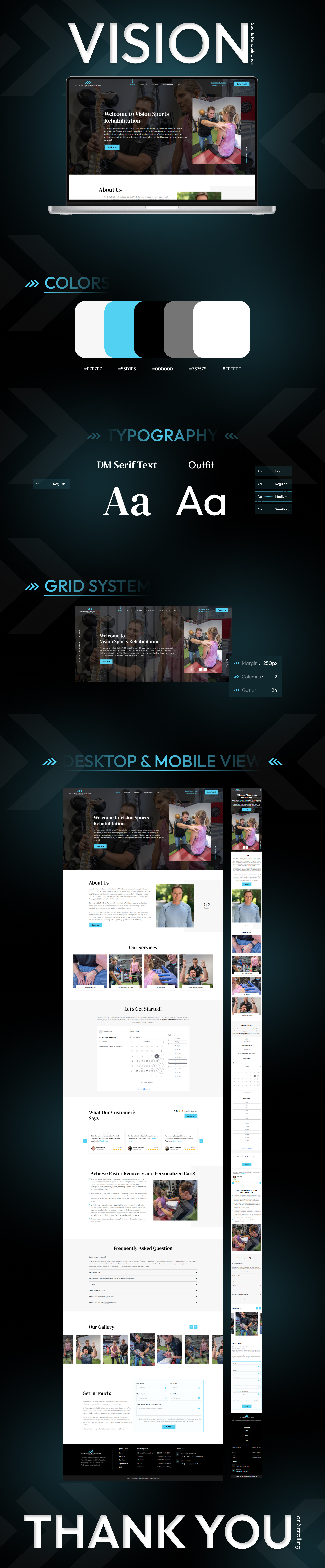 VSR - Wordpress Website Design color palette desktop design grid system healthcare website landing page mobile design modern design rehabilitation website responsive design style guide typography ui design ux design web design website design wordpress wordpress website design