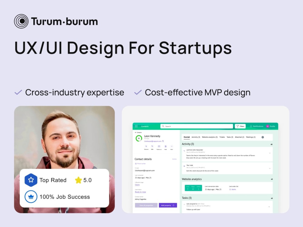 Example of UX/UI Design For Startups