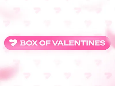 Banners for Box of Valentines 3d app bot crypto figma gift interface mobile nft pink telegram ui ux valentine web3