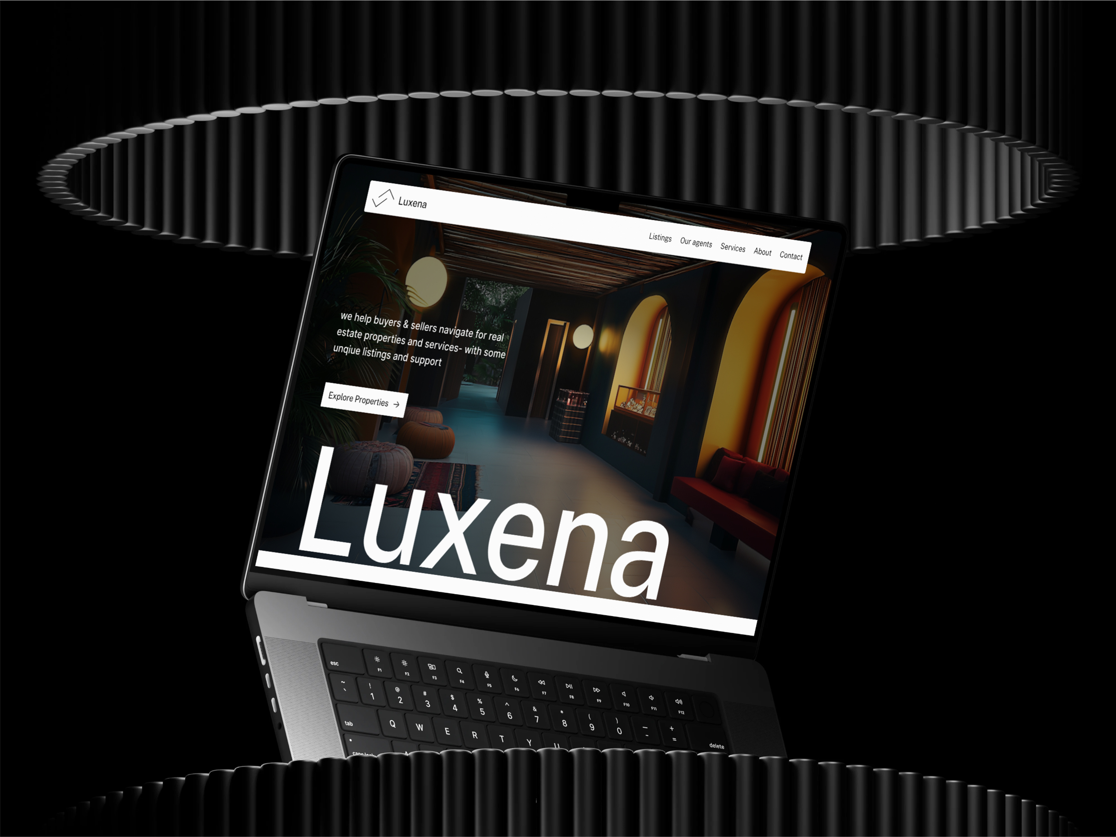 Luxena — Modern Real Estate Landing Page aesthetic digitalproductdesign landingpage minimal modern productdesign realestate ui ux webdesign website