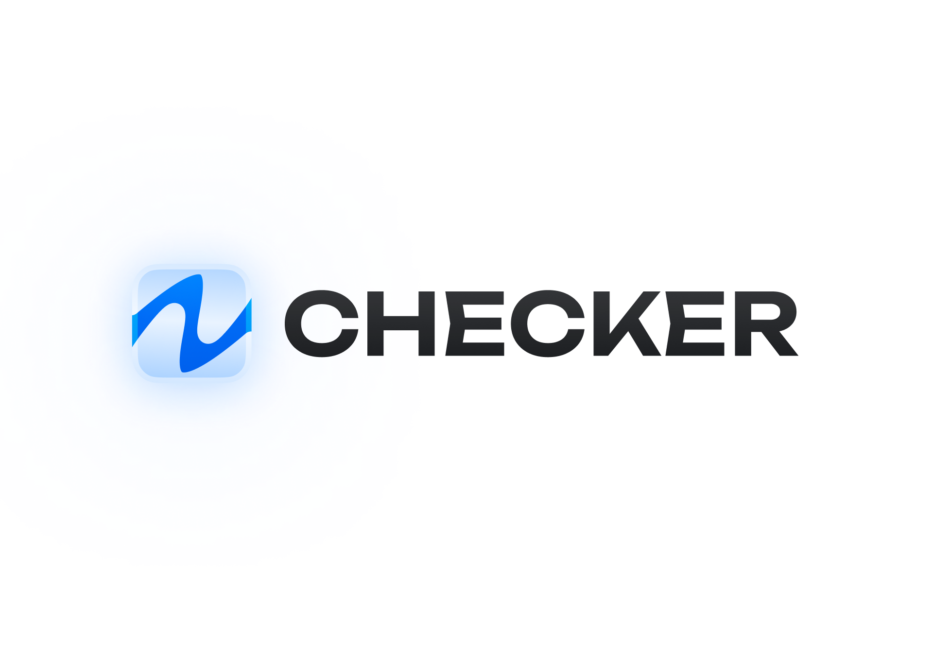 Checker — Logo Design & Presentation app blue branding checker design figma gradient icon identity ios logo minimalist modern tech utility