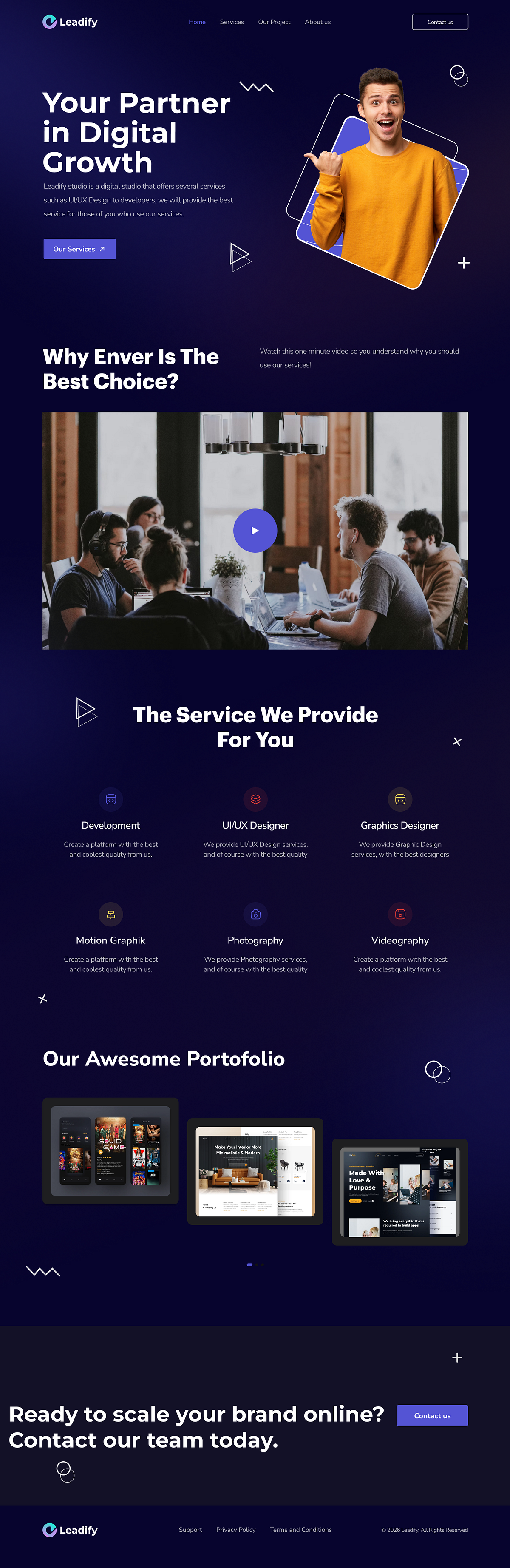 Modern Agency Website Template | UI/UX by Saim Anis on Dribbble