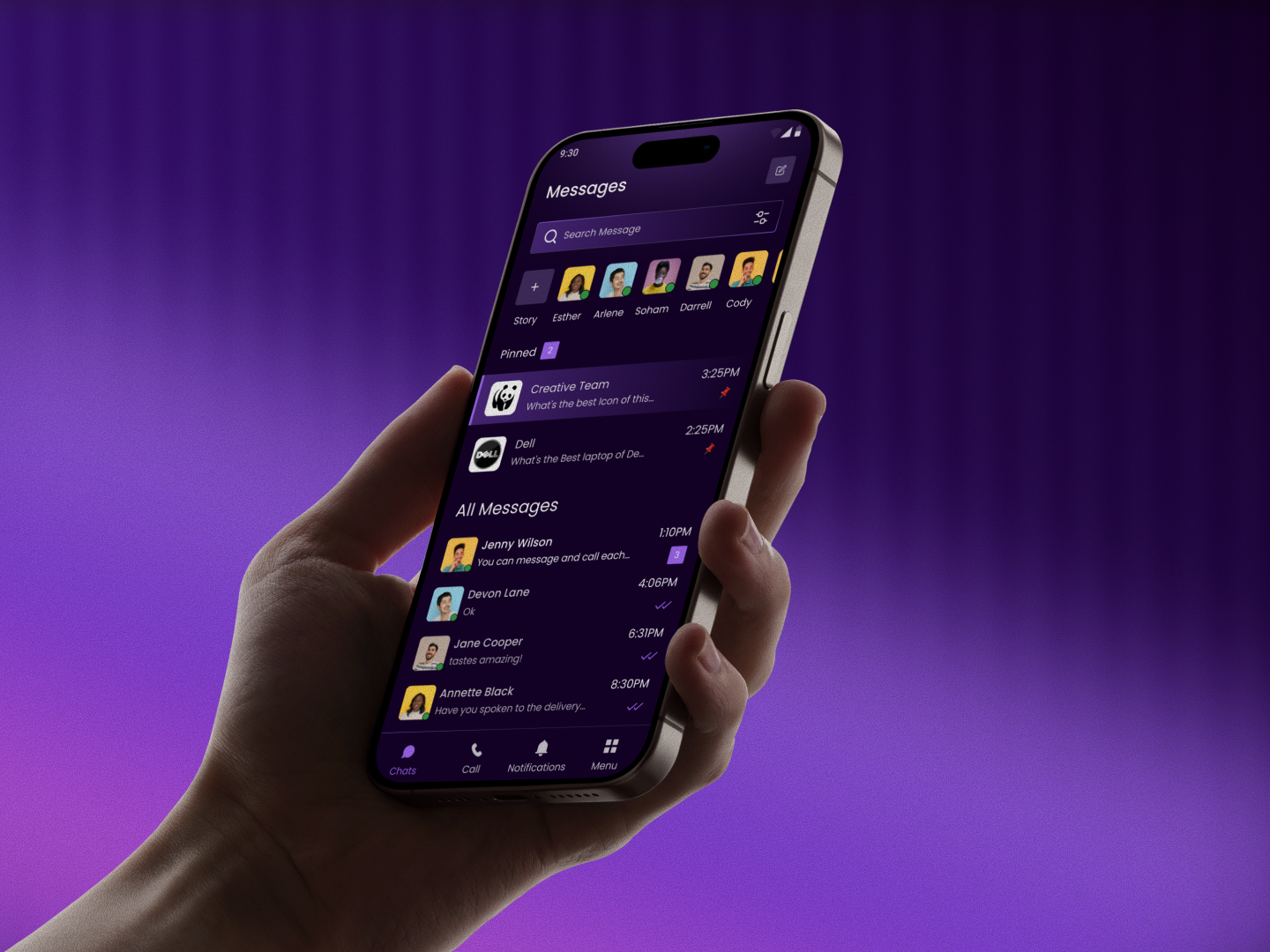 Messenger App UI/UX Design app interface design appdesign case study chatapp cleanui communication darktheme dating app figma messaging messenger app mobile app mobile app ui modern app design modern ui product design ui ui design ui ux design userexperience