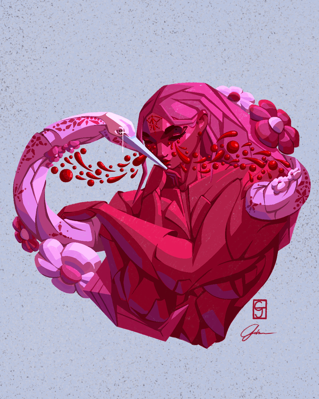 Self-Soothe animal illustration conceptual illustration contemporary illustration design digital art digital illustration editorial illustration figure illustration floral illustration illustration pink illustration procreate self care self love stylised illustration valentines day