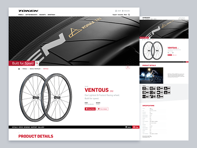 TOKEN Bikes Product Page design ui web