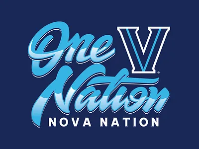 One Nation Nova Nation apparel branding design graphic graphic design illustration logo type typography vector villanova wildcats