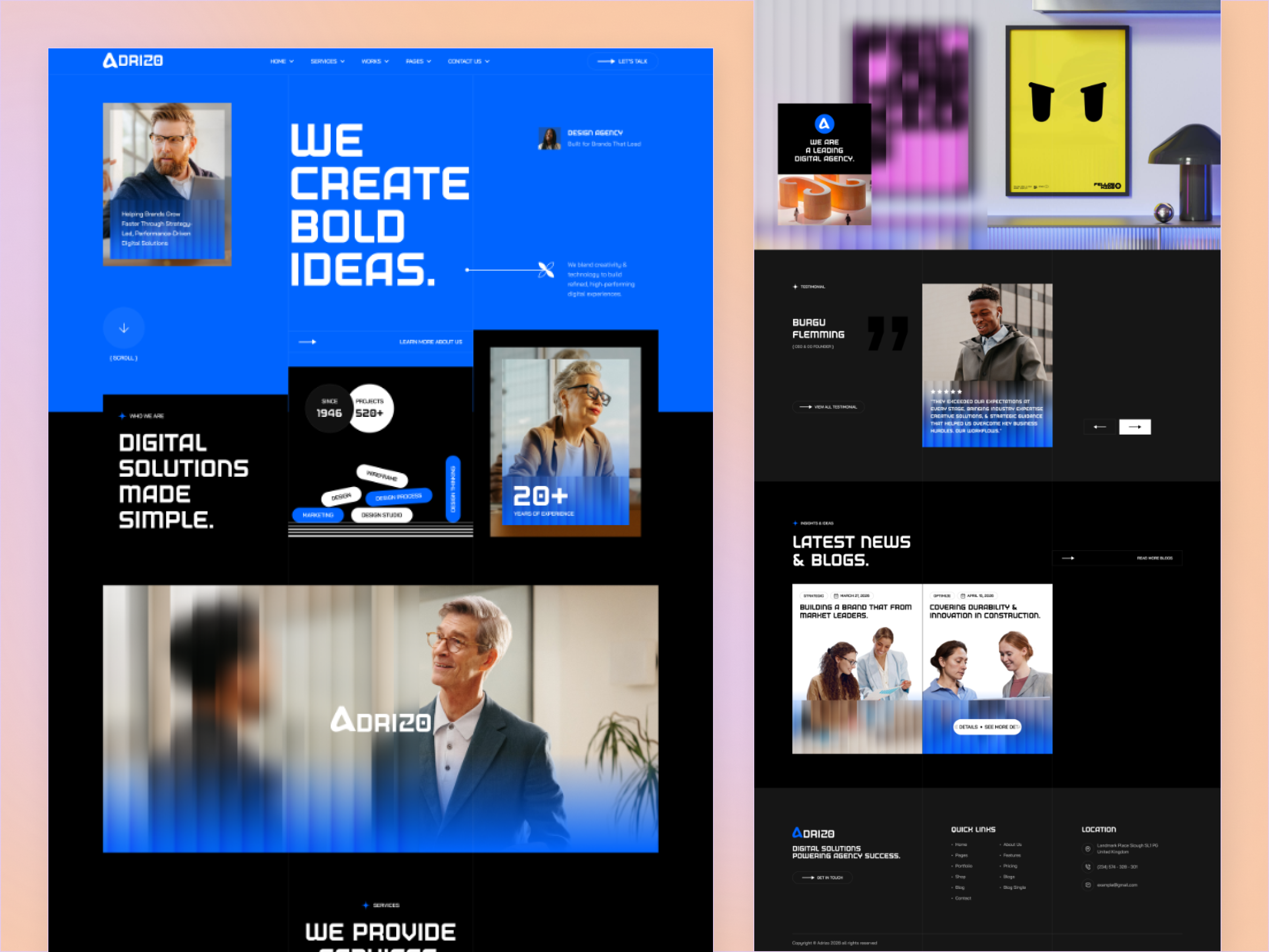 Example of Startup Website & Landing Page UI