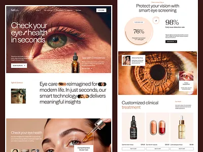 Safeye - Eye Health Website contact lenses eye care eye care products eye doctor eye drop eye health eye health care website eye health website eye surgery eye treatment glucoma landing page lasic opthamology optician optometrist optometry vision care website web design website design