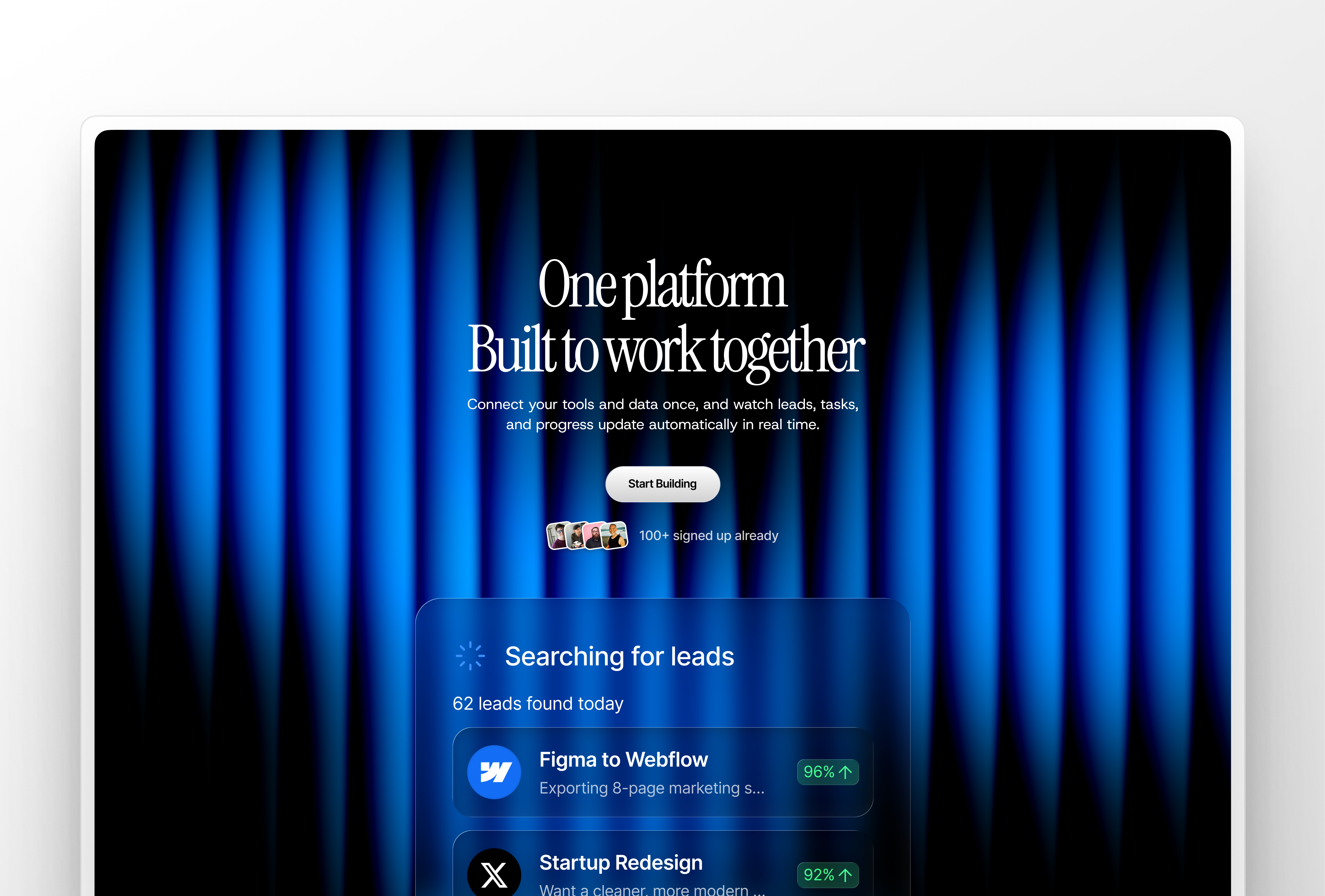 One platform. Infinite workflows - Hero Explore branding design graphic design hero design hero section hero section design ui ux ui web design