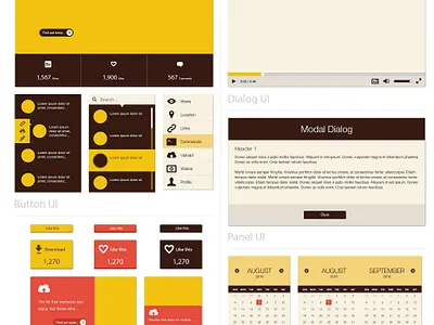 Roast Duck & Cranberries — Warm-Tone UI Kit Concept