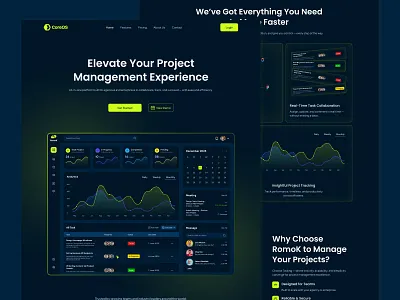 CoreOS – SaaS Project Management Landing Page Design app landing page dark ui dashboard design landing page design minimal ui modern website pricing page product design project management responsive design saas saas landing page saas website software design startup website tech website ui design ux design web design website ui