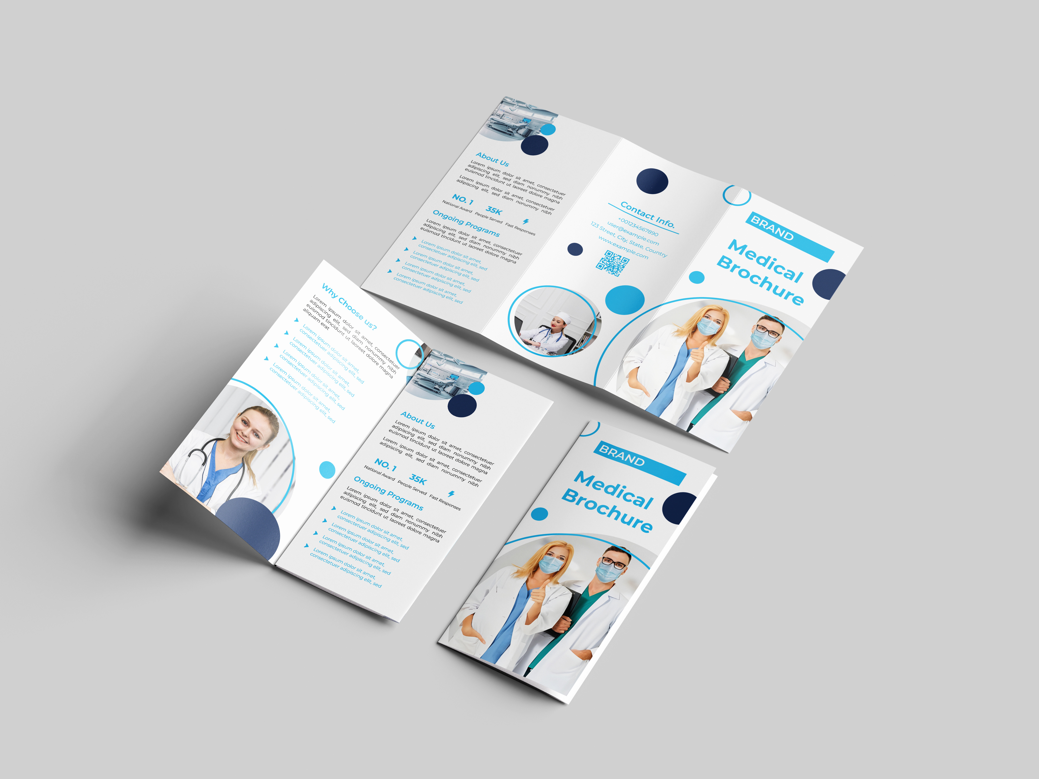 Medical Tri-Fold Brochure 🩺 branding business flyer design corporate flyer design flyer flyer design graphic design hira islam